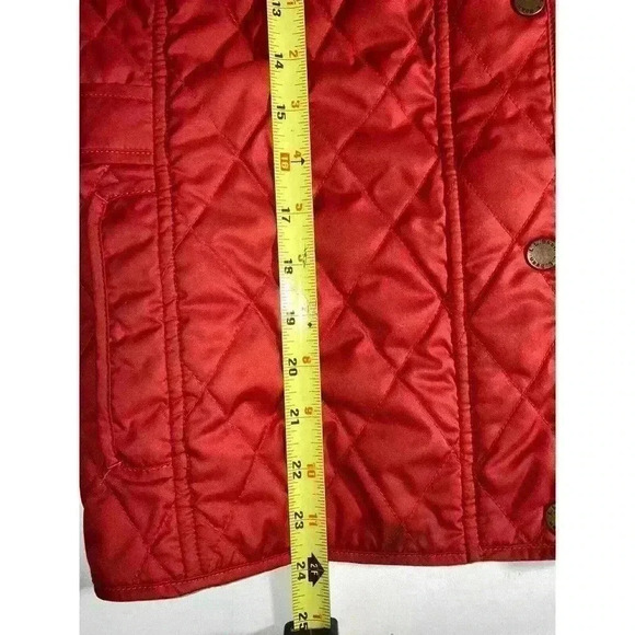 LL Bean Quilted Vest Burnt Orange ajustable Light Thin Vest - Picture 9 of 12